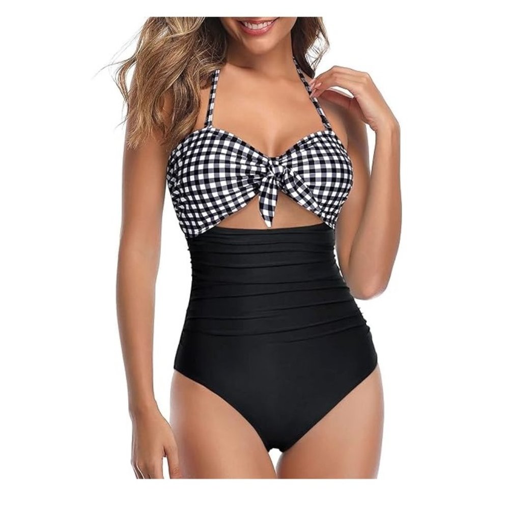 Tempt Me Women Sexy Cutout One Piece Swimsuits Tummy Control Size L. F74